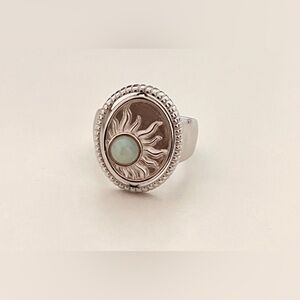 Awe Inspired Day to Night Ring 925 Sterling Silver Opal Size 6